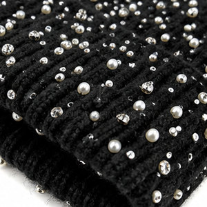 Elegante Gorro de Invierno con Pedrería, Cálido y Ligero, Ajustable, Servicio de Fabricación OEM ODM - Product Image 6