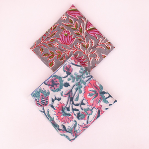 Bandana en coton respirant imprimé à la main, motif floral, style bohème, accessoire unisexe pour cheveux d'animaux de compagnie, idéal pour l'été - Product Image 2