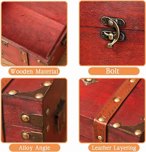 Boîte de rangement décorative en bois de pin naturel Barkah Star avec couvercle coulissant en verre, estampillée, vernie UV, capacité personnalisée - Product Image 2