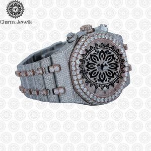Reloj de Lujo Charm Jewells para Hombre, de Acero Inoxidable, Esfera de 40 mm, Correa de 20 cm, Movimiento Mecánico, Resistente al Agua 10 Bar, Fecha Automática - Product Image 3