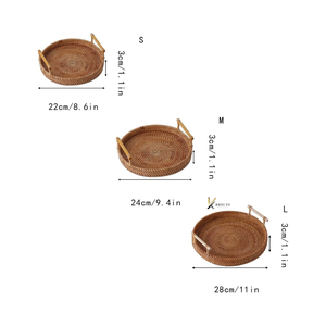 Bandeja Decorativa Multifuncional de Mimbre y Ratán con Acabado Aceitado, Personalizada en Vietnam, para Decoración - Product Image 2