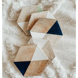 Posavasos Elegantes de Resina y Madera para Uso Diario en el Hogar, para Artículos Promocionales - Product Image 3