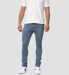 Pantalones Vaqueros de Mezclilla para Hombre, Diseño Personalizado, Cintura Media, Lavados, Corte Ajustado, Cierre de Cremallera, Estilo Casual, Pierna Recta - Product Image 1