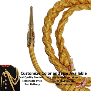 Shoulder Aiguillette Shoulder Cords - Heavy <b>Braid</b> With Gold Metal Tips Premium Quality Uniform Accessories - Product Image 3