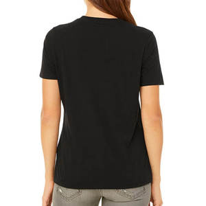 Camisetas de Mujer de Alta Calidad, 100% Algodón, Color Negro Liso, Diseño Personalizado, Tops de Verano para Mujer, Ideales para el Verano - Product Image 4