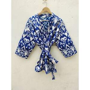 Handmade Cotton Kantha Jacket for <b>Women</b> Vintage Festival Fashion Quilted Short Kimono Sleepwear for Summer - Product Image 1