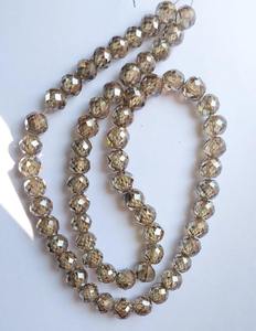 Cuentas de Diamante Facetadas de Moissanita de Color Amarillo Champán de 8.5 Pulgadas - Product Image 2