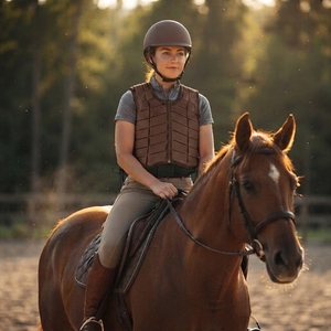 Chaleco de Seguridad para Montar a Caballo, Chaleco Protector Acolchado con Cierre Frontal y Cordones Laterales Ajustables - Product Image 6