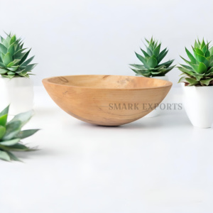 Bol à salade en bois de manguier le plus vendu Design moderne fabriqué à la main écologique pour les collations de fruits de table à manger et le service quotidien - Product Image 4