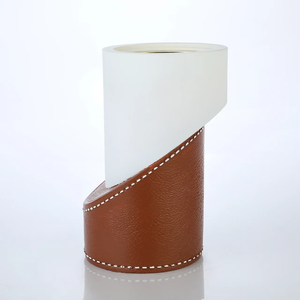Support de brûleur de Bakhoor ZaharaCraft, porte-encens artistique fait main en bois et cuir avec motif multicolore arabe vibrant pour - Product Image 4