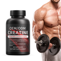 Complément pré-entraînement à marque privée OEM, capsules de créatine monohydrate 100 % pure, pour stimuler la force musculaire et l'endurance chez les adultes