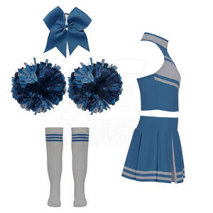 Ensemble de vêtements de danse pour femmes, tissu élastique doux, uniforme de cheerleading pour compétition, kit personnalisable en couleur - Product Image 5