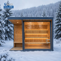 Sauna extérieur en cèdre rouge architectural de pointe avec contrôle intelligent par application Wi-Fi, certifié ETL, pavillon de bien-être canadien