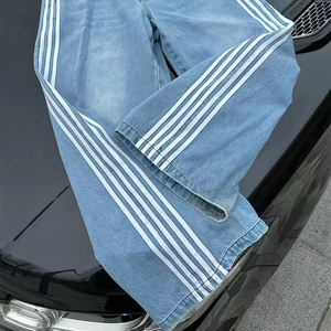 Jeans de Estilo Boyfriend Personalizados con Correa Ajustable, Tela Vaquera Impermeable, Transpirable, de Secado Rápido y Ligera, Proveedor OEM para Ropa Urbana - Product Image 5