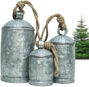 New Arrival Natural Metal Christmas Hanging Bell With Rustic Finish For Festive Tree Decoration Home Display - Product Image 4