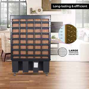 Heavy duty Gloster 125 LTR High-Capacity <b>Air</b> <b>Cooler</b> with Energy-Efficient Motor and Multi-Speed Settings for Large Room Cooling - Product Image 2