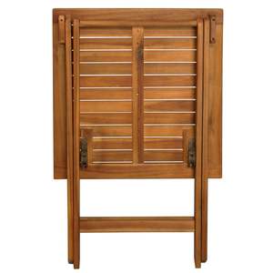Conjunto de Bistro Plegable de Acacia Sólida en Tono Madera Cálida para Jardín - Product Image 3