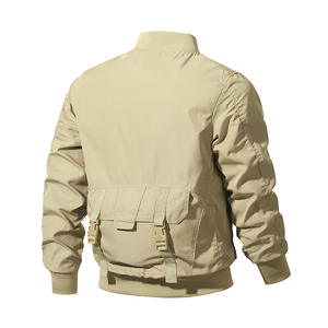 Chaqueta Bomber en Color Marrón Taupe, Chaqueta con Logotipo Personalizado, Chaqueta Urbana de Invierno a Prueba de Viento para Hombres, Deportiva, Táctica, para Actividades al Aire Libre - Product Image 6