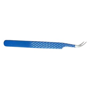 Pinzas Royal, las Mejores Pinzas para Extensión de Pestañas con Aislamiento, Hermosas Pinzas con Diseño de Diamantes, Color Azul, Acero Inoxidable - Product Image 4
