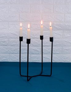 Rustic Black Candle Holder Set Handmade Metal Taper Stands Premium Wedding & Party Decor At Global Wholesale Export Supply - Product Image 5
