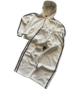 Ensemble pantalon de survêtement à capuche surdimensionné 100% coton pour hommes conception personnalisée Zip hiver Streetwear impression à capuche 500gsm grande taille - Product Image 1