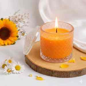 Beautifully Styled Soy Wax Eco-Friendly Luxury Scented <b>Candle</b> Handmade Springtime Elegance for Christmas Diwali Home Decor <b>Bulk</b> - Product Image 2