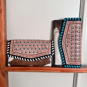 กระเป๋าคลัทช์แกะสลักมือดีไซน์เนอร์กระเป๋าคลัทช์หนังวัวแท้ทันสมัยกระเป๋าสตางค์หนังตะวันตกอเนกประสงค์ - Product Image 3