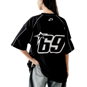 Maillot de football américain noir personnalisé en gros, 100 % polyester, maille respirante, vêtements de sport, t-shirts, maillot de football vintage pour les acheteurs américains - Product Image 2