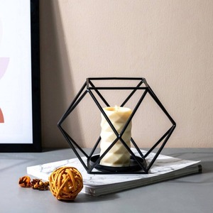 Décoration de Noël pour la maison : Porte-bougie chauffe-plat en fil métallique noir, fait main, écologique et durable, idéal comme centre de table - Product Image 4