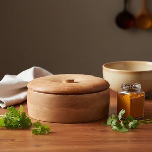 Caja de Madera Artesanal Premium para Chapati, Tarro para Especias, Contenedor para Roti, Diseño Minimalista, Conservación de Frescura, Decoración del Hogar, Cocina - Product Image 3
