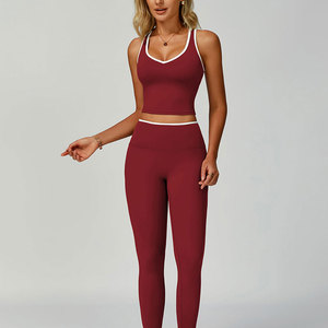 Conjunto de Yoga para Mujer, Transpirable, con Estampado Personalizado, Elástico, Ropa Deportiva para Yoga, Gimnasio, Entrenamiento y Uso Diario - Product Image 1