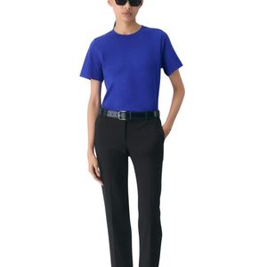 Women Premium Blue Cotton T Shirt Soft Casual Crew Neck Short Sleeve Tee OEM ODM Manufacturer Custom Wholesale Bulk StylePro - Product Image 5