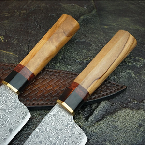 High Quality Damascus Steel Chef Knife Ergonomic Wooden Handle Kitchen Utility Knife Wholesale Manufacturer - Product Image 4