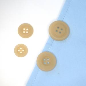 High Quality Eco-friendly Plastic <b>Button</b> Flat Back Biodegradable With Natural Color 18mm Resin <b>Button</b> for Garment and Clothes - Product Image 2