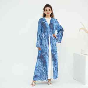 Abaya Casual Moderna Blanca Minimalista para Mujer Musulmana, Sencilla, Modesta, Islámica, Larga hasta el Suelo, Cuello Barco, Manga Larga, Secado Rápido - Product Image 5