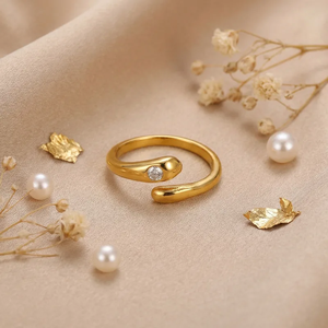 High Quality Geometric <b>Ring</b> 304 Stainless Steel with 18K Real Gold PVD Electroplated Finish Durable Fashion Jewelry Women <b>Rings</b> - Product Image 4