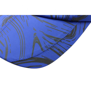 Casquette de baseball unisexe ajustée à 6 panneaux, motif géométrique bleu, pour l'extérieur, décontractée, printemps-été, respirante, imperméable, en polyester - Product Image 2