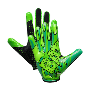 ถุงมือซิลิโคนเจล 7v7 คุณภาพสูง ถุงมือรับบอลอเมริกันฟุตบอลแบบกำหนดเองได้ ทนทาน กันลื่น สำหรับเด็กและผู้ใหญ่ พร้อมโลโก้ยาง - Product Image 4