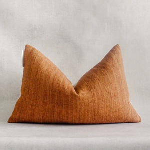 Funda de Cojín Boho a Rayas de Lana Hecha a Mano, Funda de Almohada Decorativa de Lana a Rayas Bohemias, Manta de Lana Tejida a Mano con Rayas Boho - Product Image 3