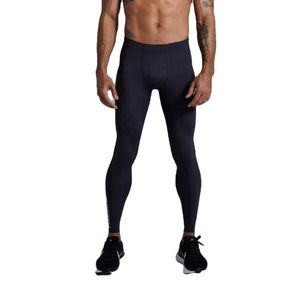 Leggings de compression couleur unie pour adultes, vêtements de sport, taille mi-haute élastique, avec poches latérales, pour adultes et garçons, avec option OEM - Product Image 2