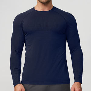 Camiseta deportiva para hombre de alta elasticidad, de secado rápido, bajo precio y alta calidad para gimnasio y deportes. - Product Image 4
