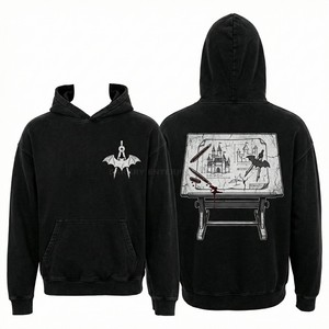 Sudadera con Capucha Vintage Personalizada para Hombre, Diseño Gráfico de Retrato, Estilo Urbano, Oversize, de Algodón Grueso, Fabricante Chino - Product Image 5