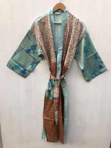 Cómodo Kimono Tradicional Indio de Seda para Mujer, Túnica Vintage Boho, Vestido Largo de Maternidad con Cinturón Sexy, Precio al por Mayor - Product Image 2