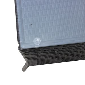 Set di mobili da giardino in Rattan 4 pezzi divano esterno in vimini con sedili imbottiti - Product Image 2