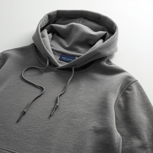 Sweat à capuche surdimensionné pour homme en coton épais 100 %, personnalisable, en molleton - Product Image 4