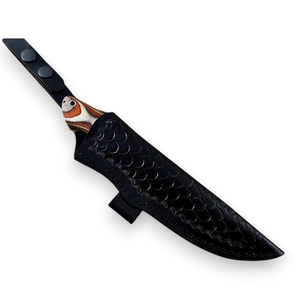 Custom Stainless Steel EDC Fixed Blade Skinning Knife Wood Handle Leather Sheath OEM Full Tang Bushcraft Camping Hunting Knife - Product Image 4
