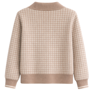 Chaqueta de Punto Jacquard para Mujer, con Cierre Frontal, Textura Suave, Manga Larga, Prenda Exterior Informal para un Estilo Cómodo Diario - Product Image 2