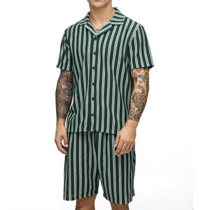 Ensemble décontracté d'été pour hommes US APPAREL – T-shirt et short respirants en polyester/coton tricoté – Vente en gros à prix abordable, personnalisable - Product Image 1