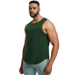 Wholesale High Quality Men Fitness Vest Ribbed <b>Singlet</b> Gym Outdoor <b>Running</b> Sports Plain Training Breathable Men's Tank Tops - Product Image 4