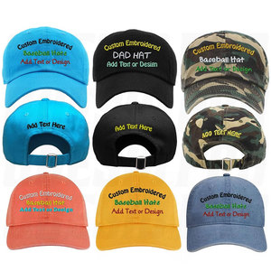 Custom Embroidered Dad <b>Hat</b> Personalized Baseball <b>Cap</b> Front Back Embroidery Upload Logo Text Adjustable Cotton <b>Hats</b> <b>Caps</b> - Product Image 1